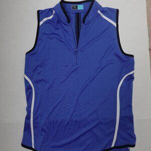 PGA Tour Women's Blue Sleeveless Golf Top Size L